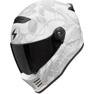 Cască integrală pentru motociclete Scorpion Covert FX Dragon gri mat-argintiu
