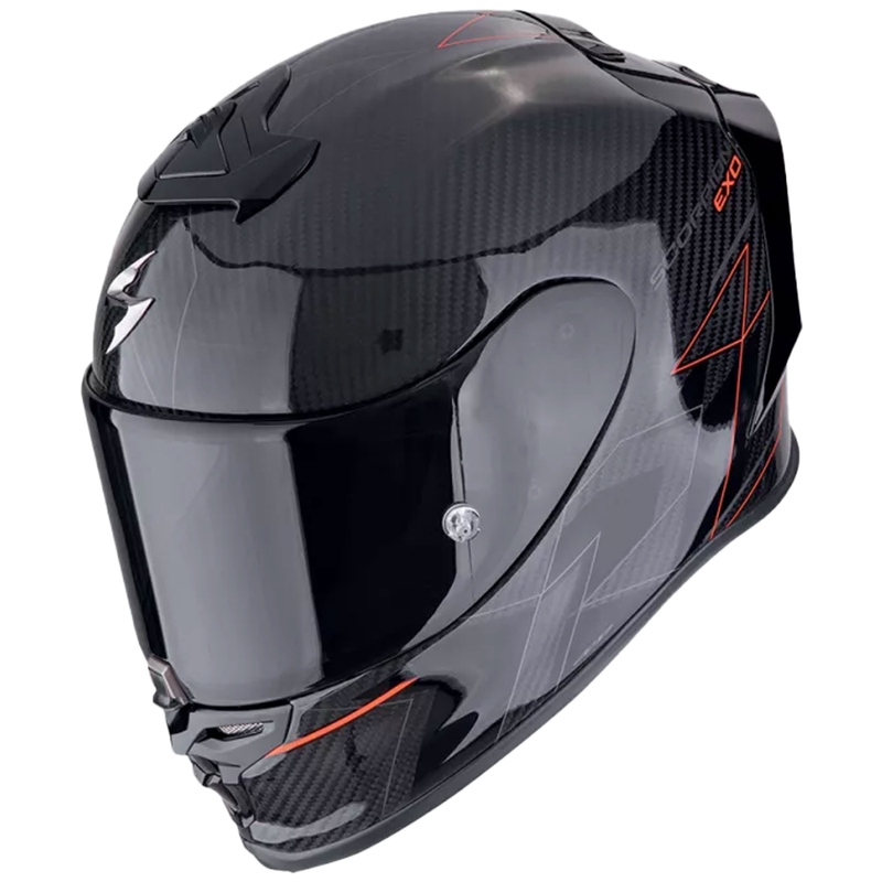 Casca moto integrala Scorpion EXO-R1 EVO CARBON AIR CYNERGY negru-rosu