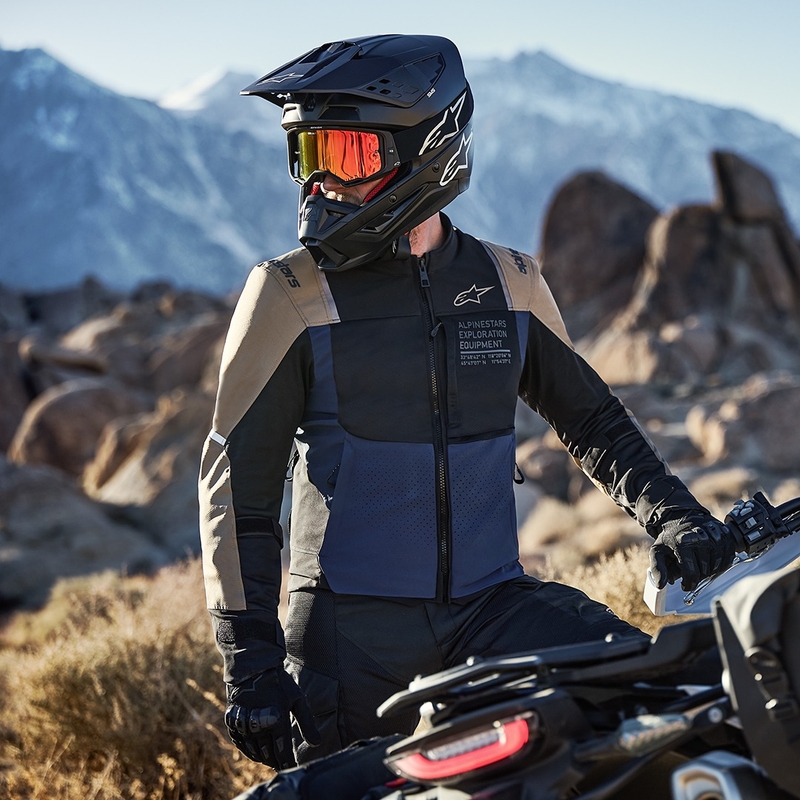 Geacă moto Alpinestars ST-2 Air albastru închis-kaki închis-negru