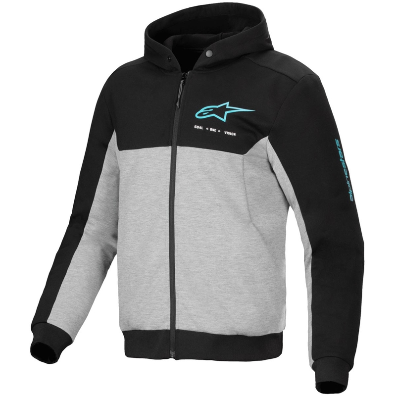 Hanorac moto Alpinestars Chrome V2 Sport gri-negru-albastru