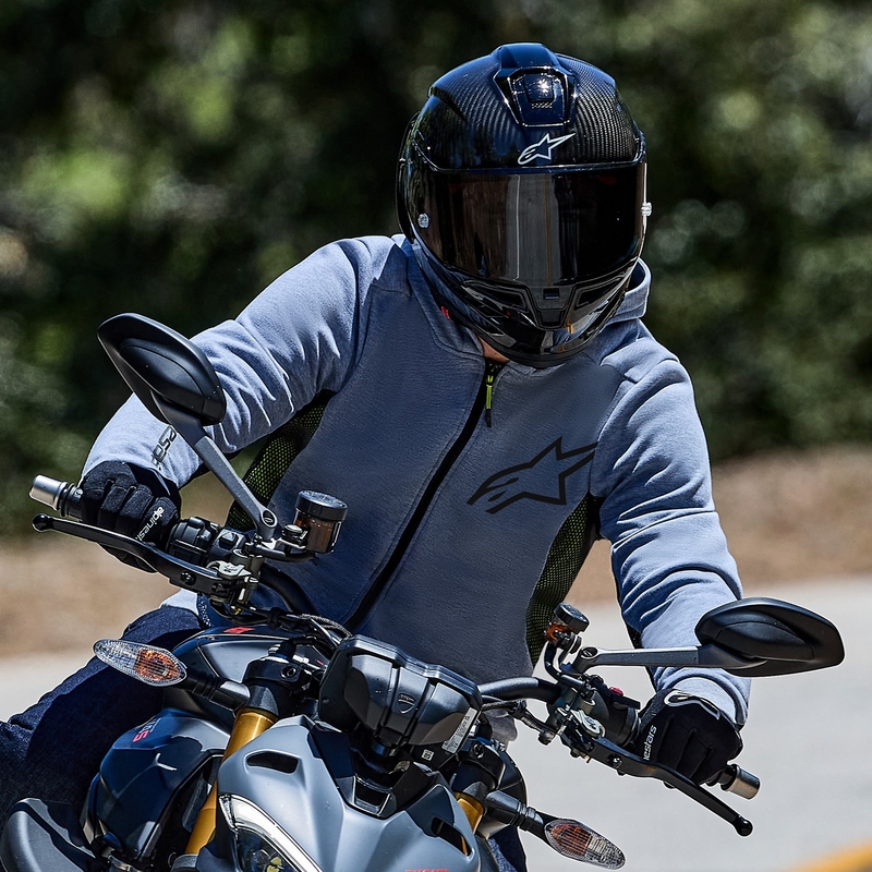 Hanorac moto Alpinestars Chrome Air Sport gri-negru-kaki închis