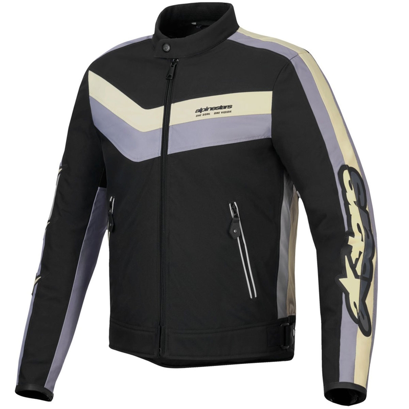 Jachetă de motocicletă Alpinestars T-Dyno rezistentă la apă negru-gri închis-bej