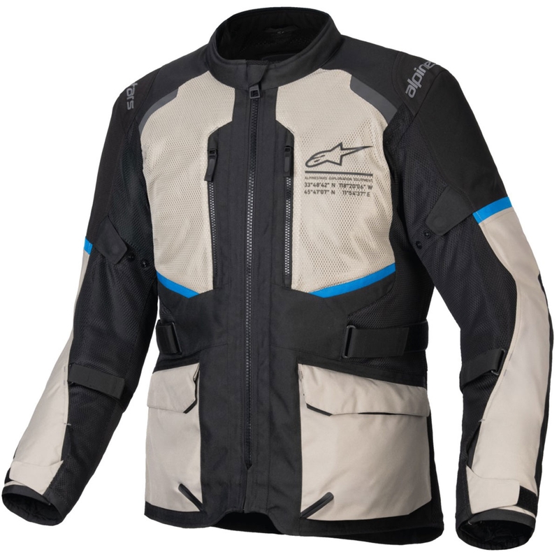 Geacă moto Alpinestars Andes Air Drystar negru-gri verde-albastru