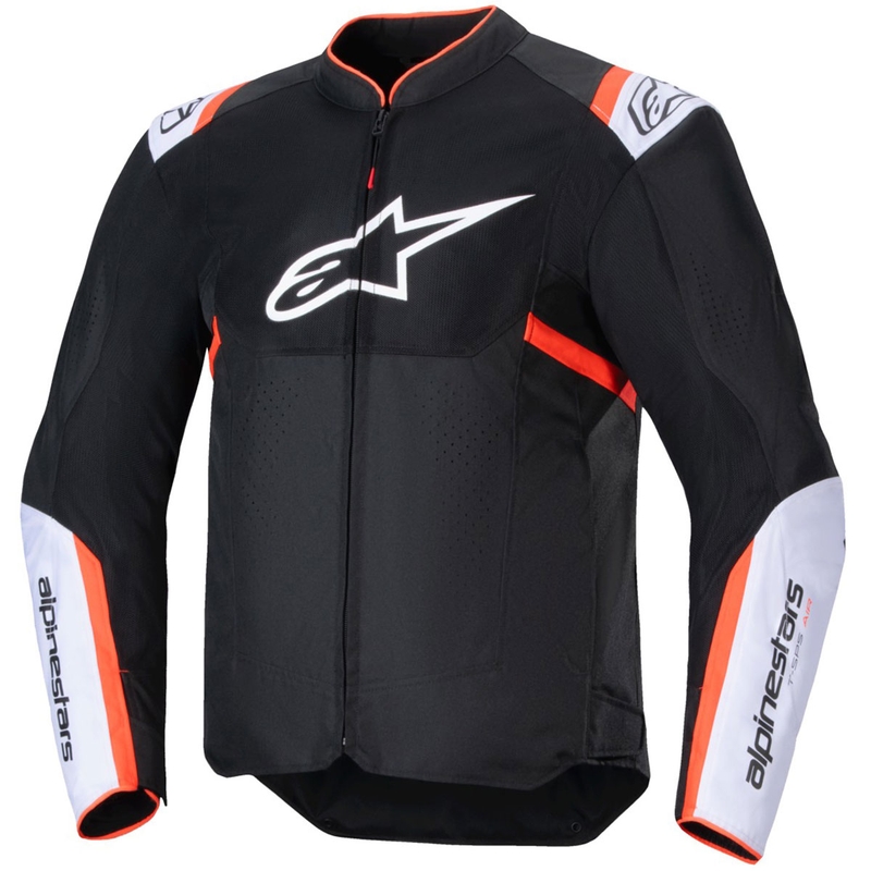 Jacheta moto Alpinestars T-SPS Air V2 negru-alb-rosu fluo