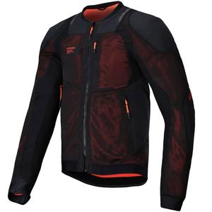 Jacheta moto Alpinestars TROOP-AIR PRO negru-rosu fluo