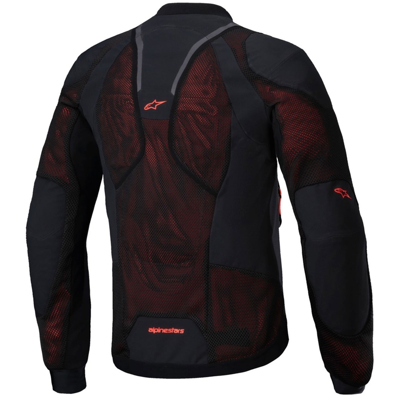 Jacheta moto Alpinestars TROOP-AIR PRO negru-rosu fluo