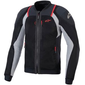 Jachetă moto Alpinestars TROOP-AIR PRO negru-gri deschis-roșu