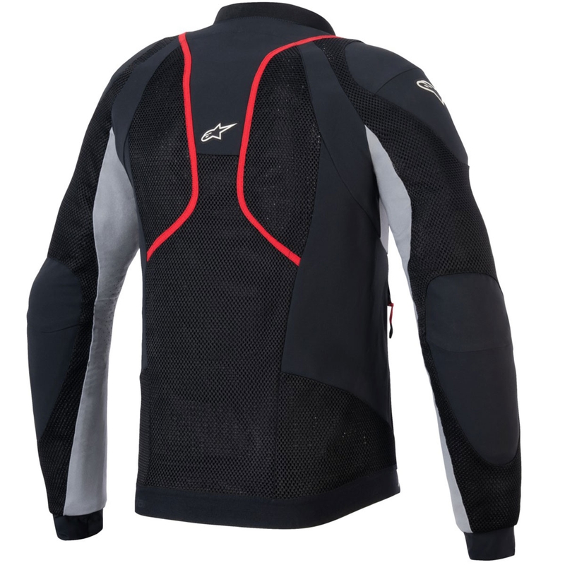 Jachetă moto Alpinestars TROOP-AIR PRO negru-gri deschis-roșu