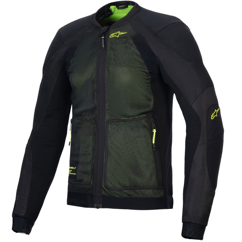 Geacă moto Alpinestars TROOP-AIR negru-galben fluo