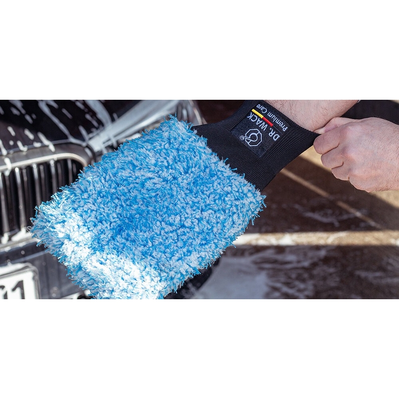 Mănuși de spălat din microfibră Dr. Wack Wash mănușă albastră