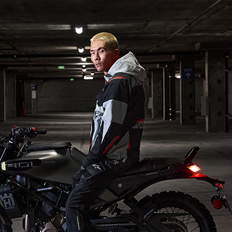 Geacă moto Alpinestars MOGRESS AIR negru-almond-portocaliu
