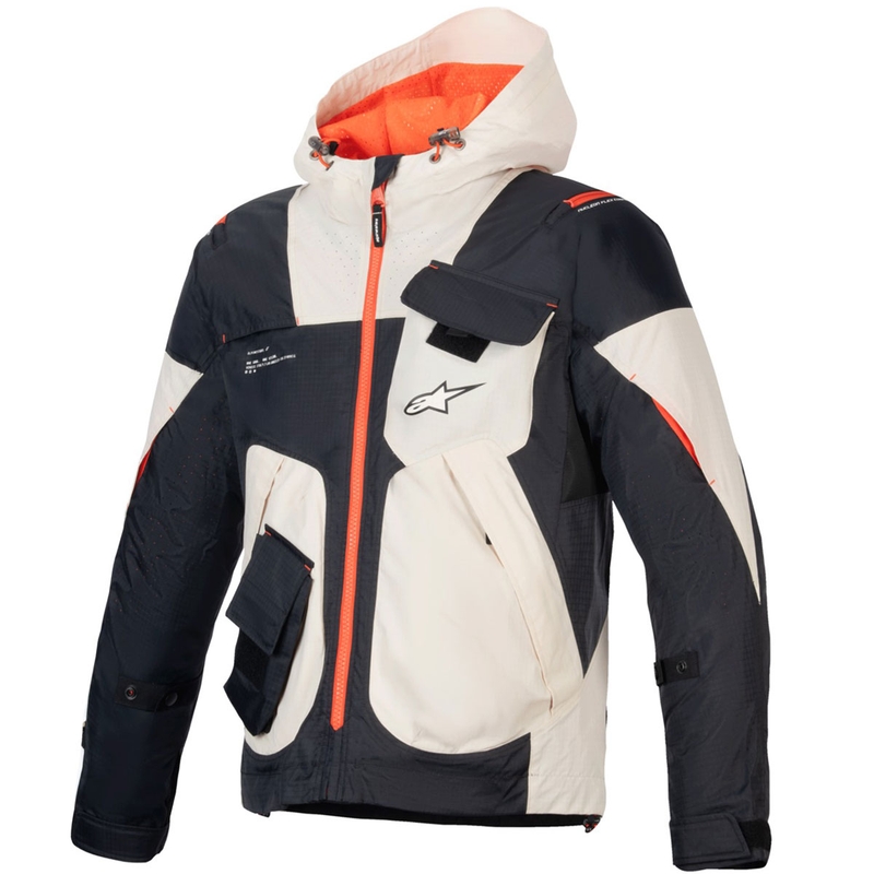 Geacă moto Alpinestars MOGRESS AIR negru-almond-portocaliu