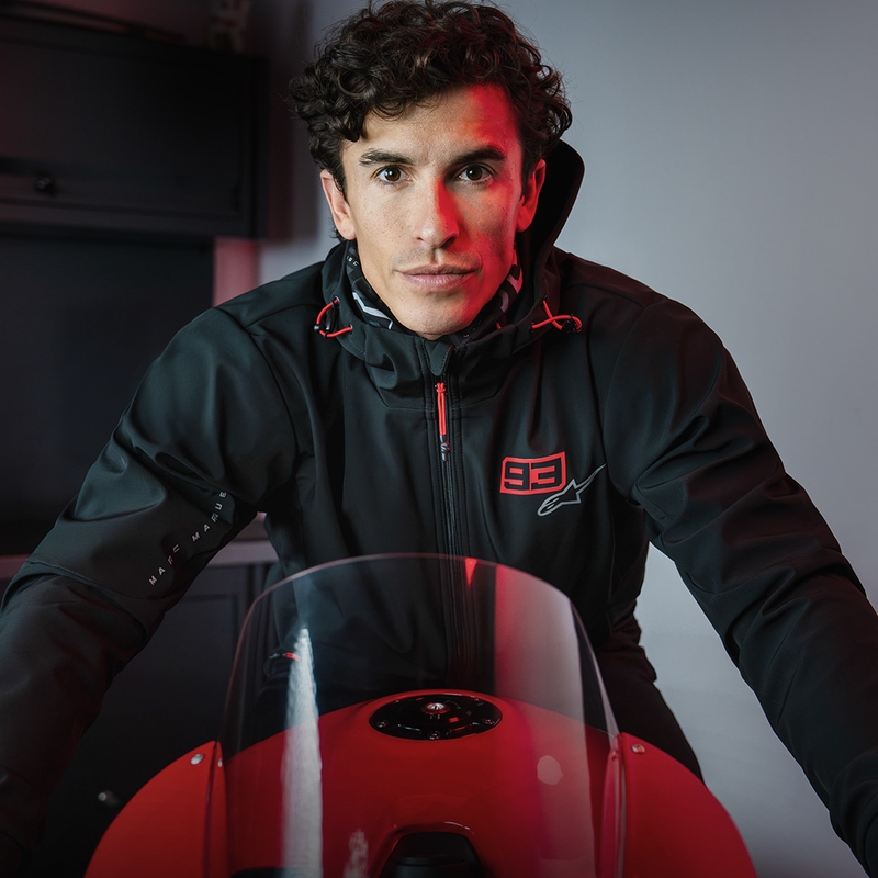Hanorac motocicletă Alpinestars RADIUM TECH HOODIE MM93 negru-roșu-gri