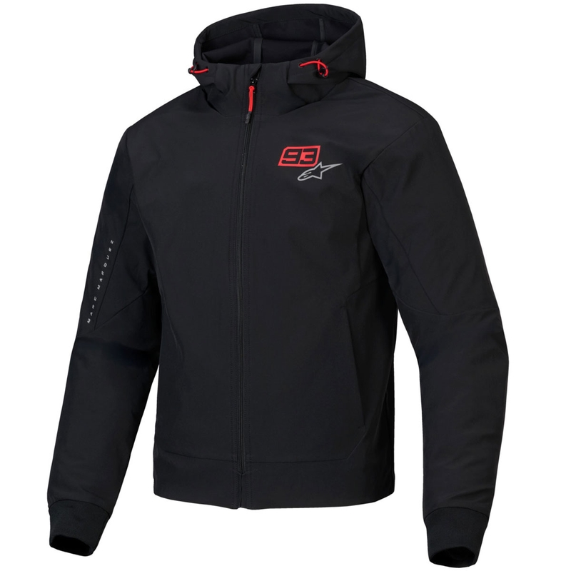 Hanorac motocicletă Alpinestars RADIUM TECH HOODIE MM93 negru-roșu-gri