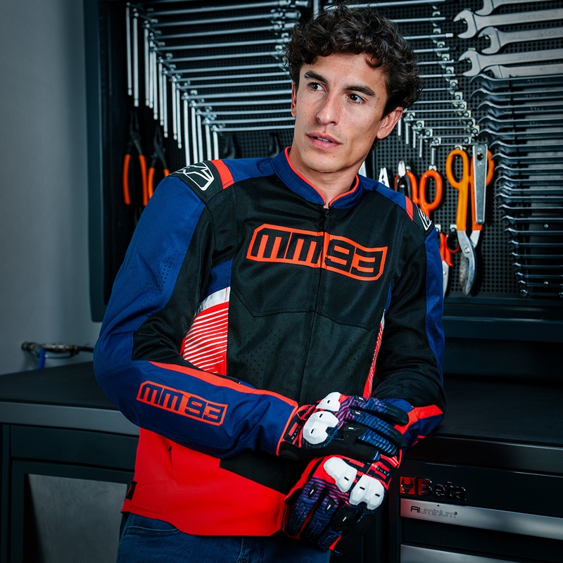 Jachetă moto Alpinestars T-SPS Air V2 MM93, colecția fluo, roșu-albastru-negru-alb