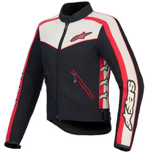 Jachetă de motocicletă pentru femei Alpinestars Stella T-Dyno rezistentă la apă Negru-Bej-Roșu