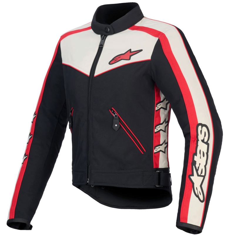Jachetă de motocicletă pentru femei Alpinestars Stella T-Dyno rezistentă la apă Negru-Bej-Roșu