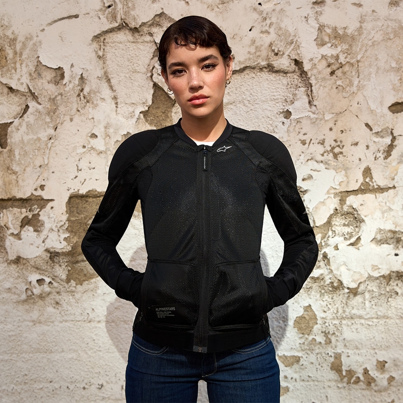 Geacă de motocicletă Alpinestars STELLA TROOP-AIR pentru femei negru-negru