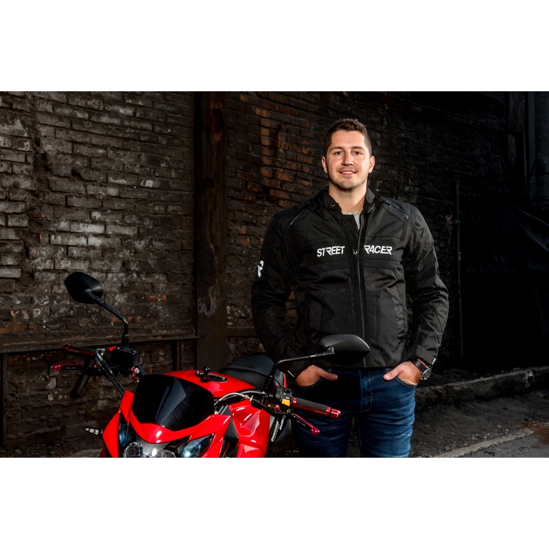 Geacă moto Street Racer Definit negru lichidare