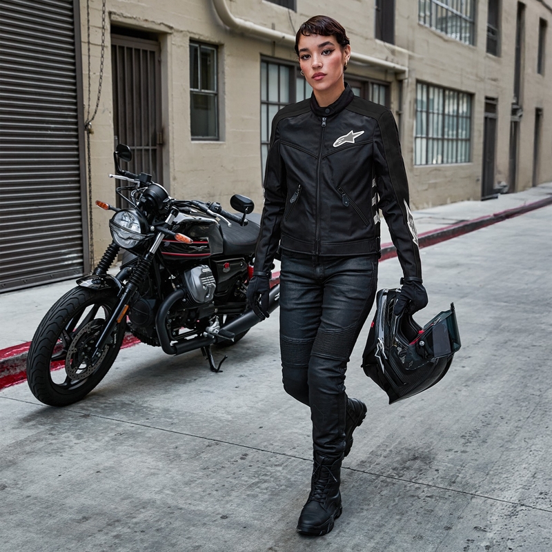 Geaca moto dama Alpinestars STELLA T-DYNO AIR negru-alb