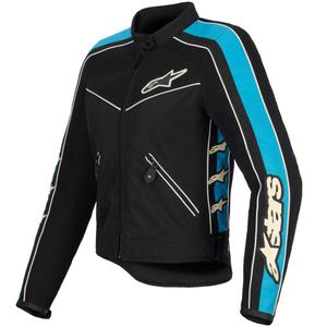 Geaca moto dama Alpinestars STELLA T-DYNO AIR negru-albastru deschis-bej