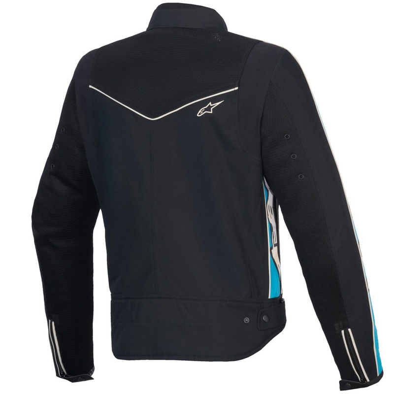 Geaca moto dama Alpinestars STELLA T-DYNO AIR negru-albastru deschis-bej