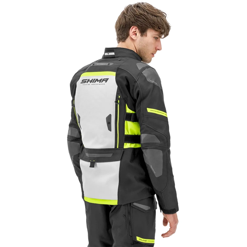 Geacă de motocicletă Shima Dune galben fluo