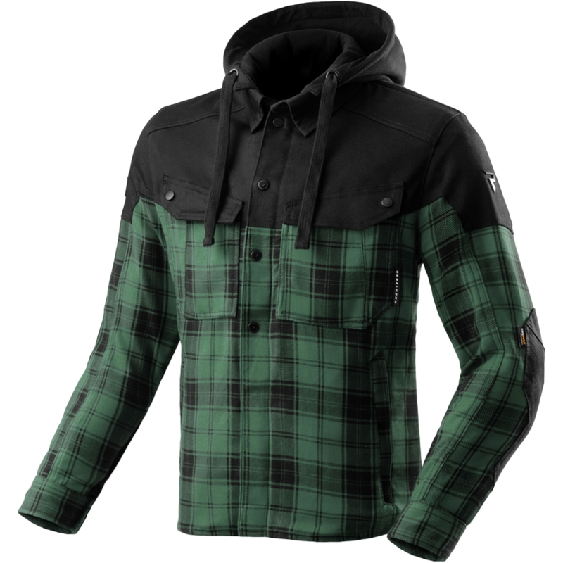 Cămașă moto Rebelhorn Shifter negru-verde