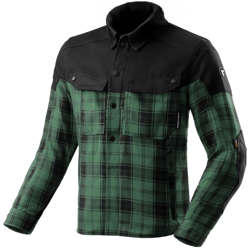 Cămașă moto Rebelhorn Shifter negru-verde