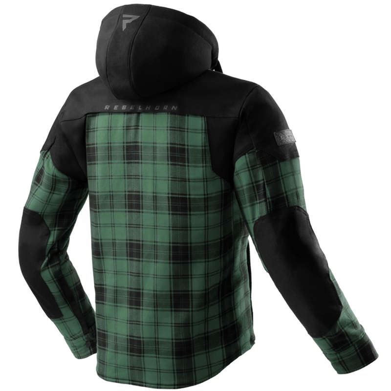 Cămașă moto Rebelhorn Shifter negru-verde