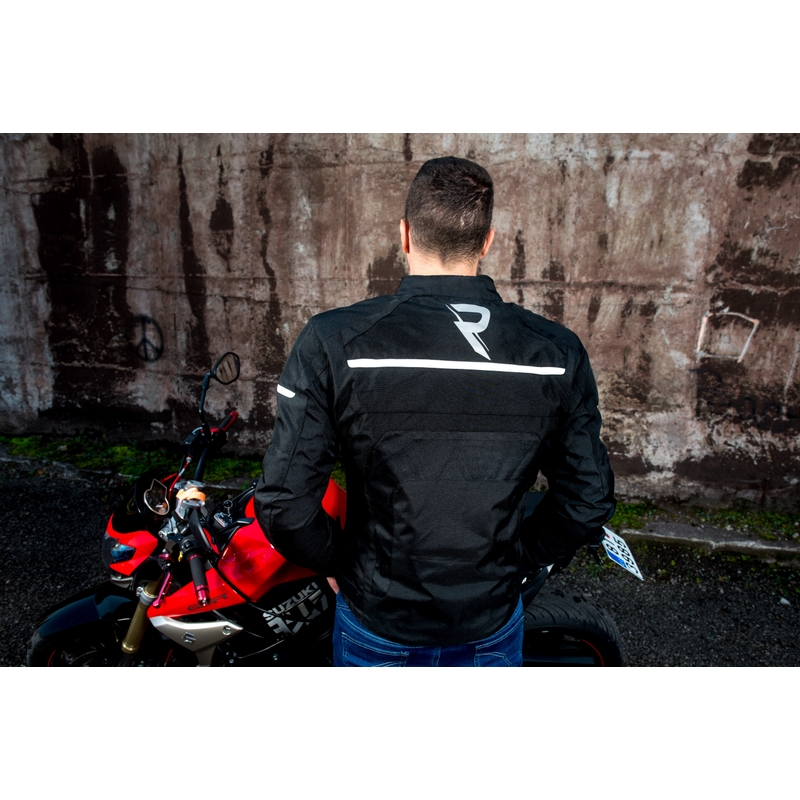 Geacă moto Street Racer Definit negru-alb lichidare