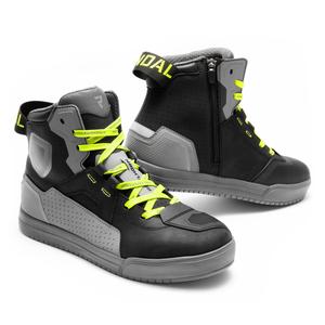 Ghete moto Rebelhorn Vandal II negru-gri-galben fluo