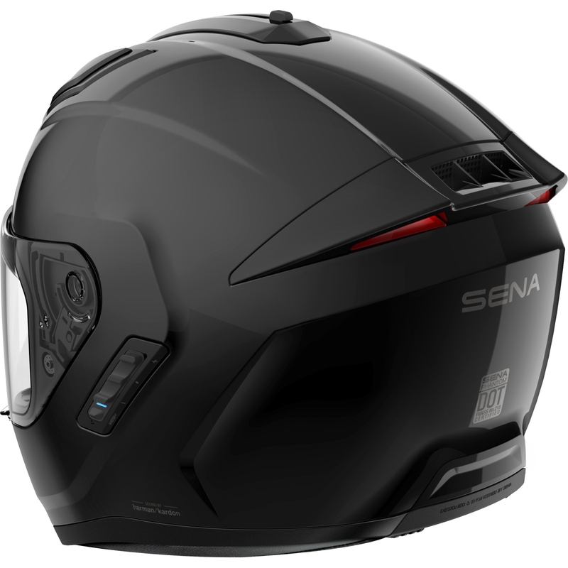 Cască integrală pentru motocicletă SENA cu căști Phantom, negru lucios