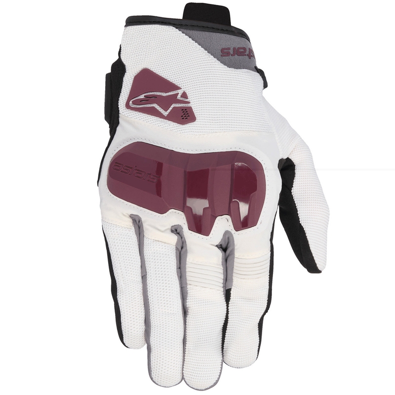 Mănuși moto damă Alpinestars Chrom V2 alb alb-violet