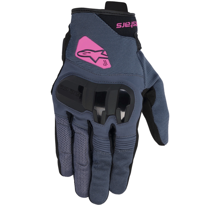 Mănuși moto damă Alpinestars Chrom V2 gri închis-negru-violet