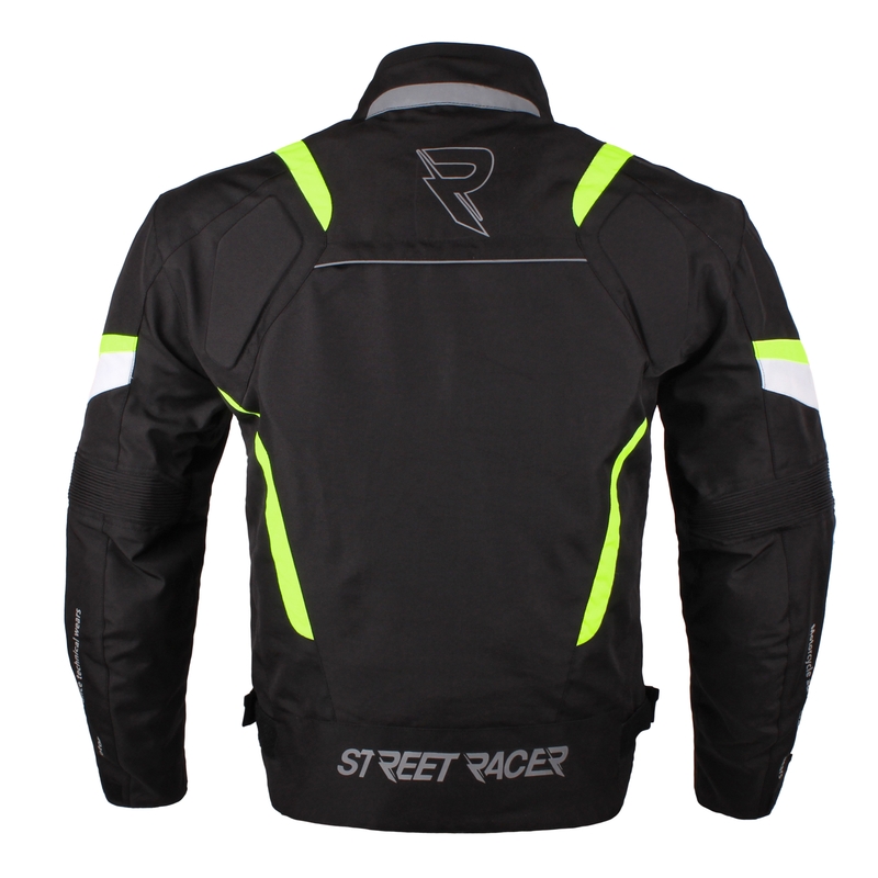 Geacă moto Street Racer Cyclone negru-galben fluorescent lichidare