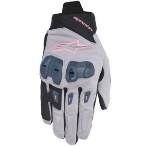 Mănuși moto damă Alpinestars STELLA SP X 1 gri-negru-gri închis-roz
