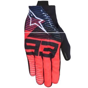 Colectia de manusi pentru motociclete Alpinestars Reef V2 MM93 Colecția Roșu Fluo-Albastru-Alb