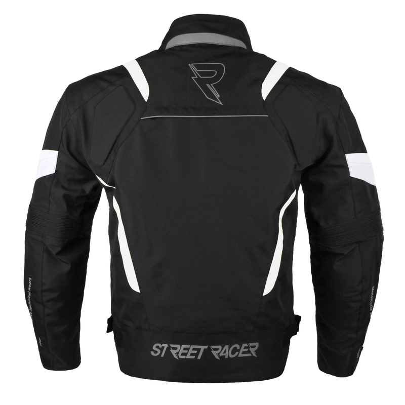 Geacă moto Street Racer Cyclone negru-alb lichidare