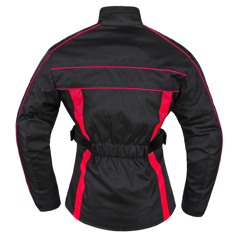 Jacheta de motociclete pentru femei RSA SW-01 negru-roșu výprodej lichidare
