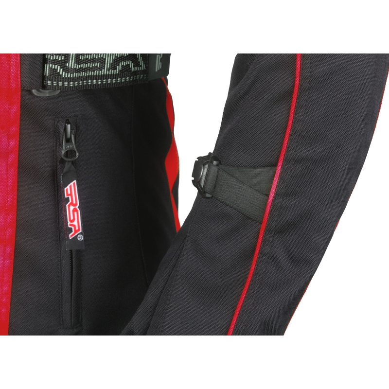 Jacheta de motociclete pentru femei RSA SW-01 negru-roșu výprodej lichidare
