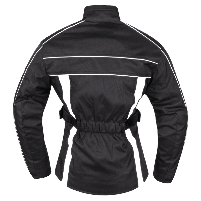 Jacheta de motociclete pentru femei RSA SW-01 negru și alb výprodej lichidare