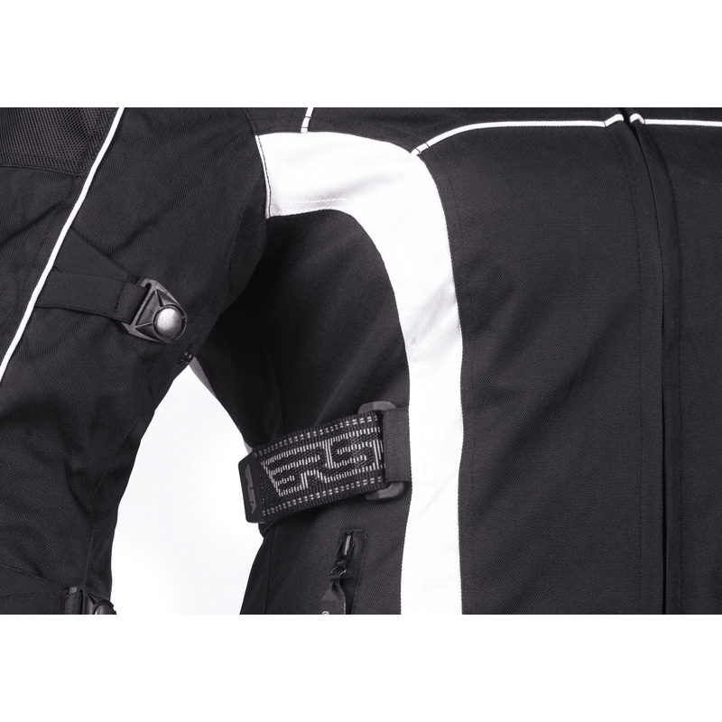 Jacheta de motociclete pentru femei RSA SW-01 negru și alb výprodej lichidare
