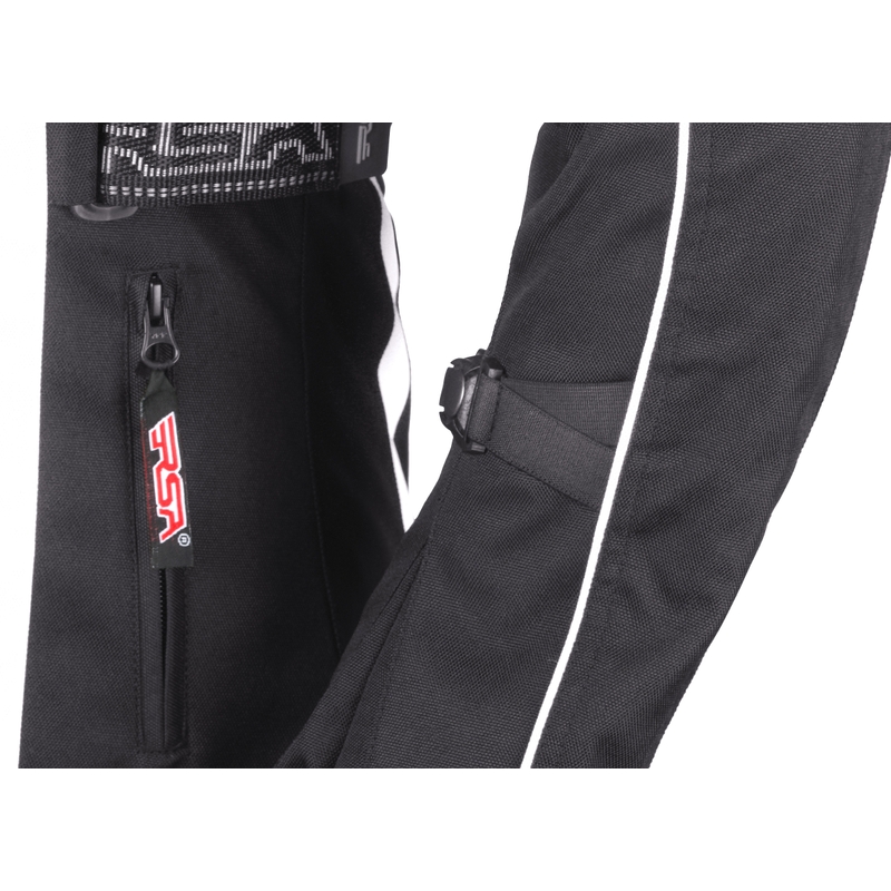 Jacheta de motociclete pentru femei RSA SW-01 negru și alb výprodej lichidare
