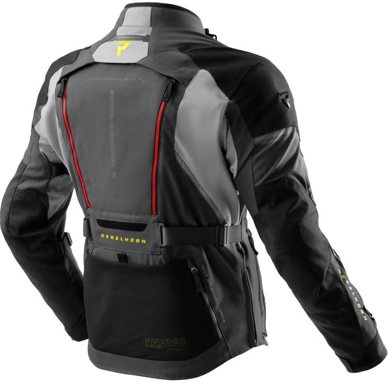 Geacă moto Rebelhorn Hardy 3.0 antracit-gri-galbenă