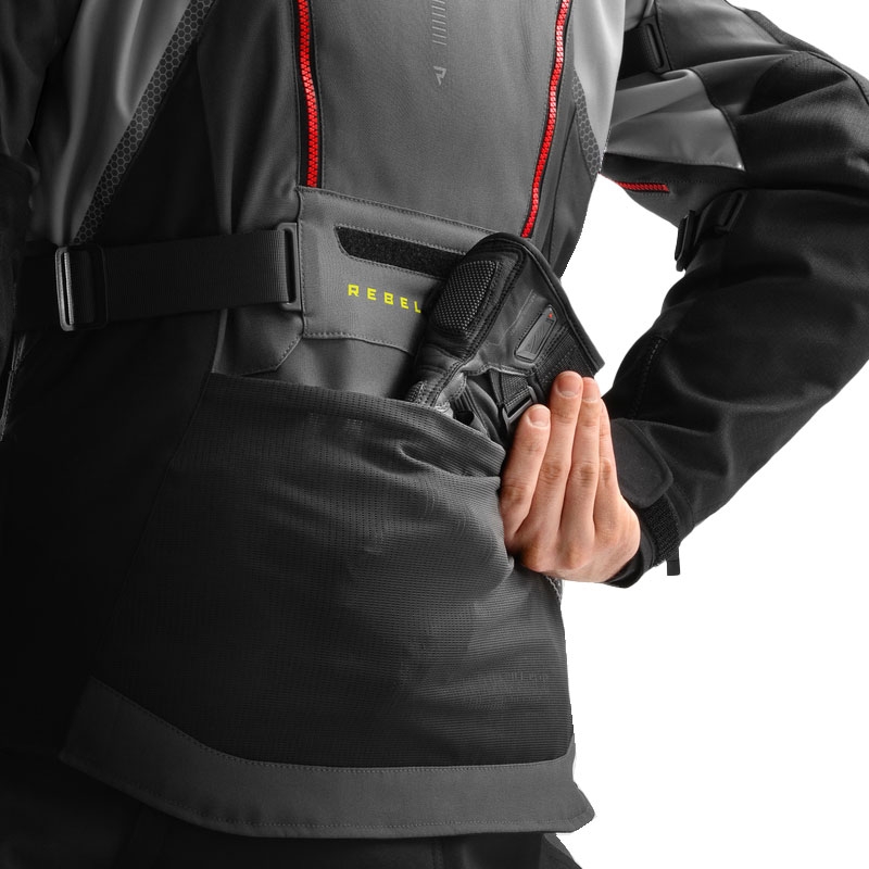Geacă moto Rebelhorn Hardy 3.0 antracit-gri-galbenă