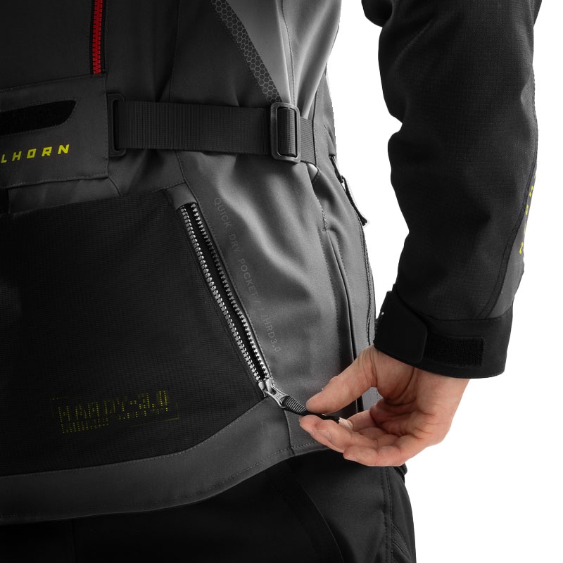Geacă moto Rebelhorn Hardy 3.0 antracit-gri-galbenă