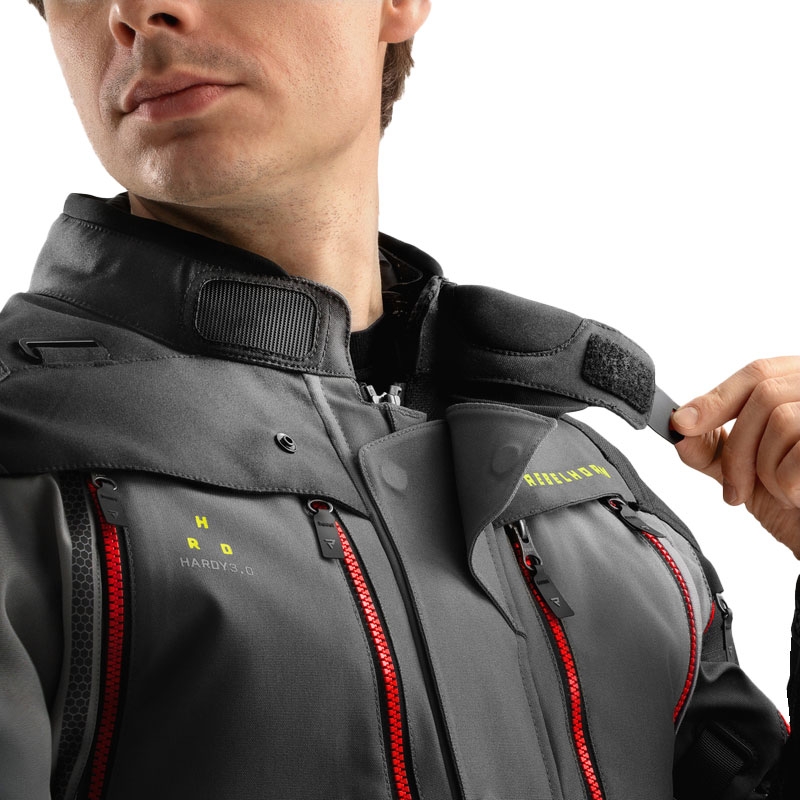 Geacă moto Rebelhorn Hardy 3.0 antracit-gri-galbenă