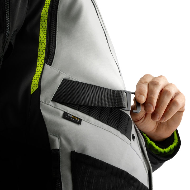 Geacă moto Rebelhorn Hardy 3.0 negru-gri-galben fluo
