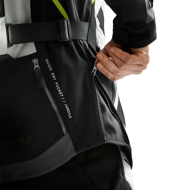 Geacă moto Rebelhorn Hardy 3.0 negru-gri-galben fluo